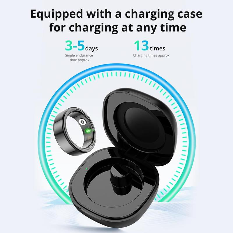 Smart Ring, Multifunctional IP68 Waterproof Activity Tracker with Multiple Sports Modes, Fashionable Wearable Devices for Men & Women