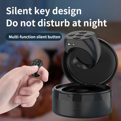 Fingertip Wireless Bluetooth Remote Control,2025 New Remote Control Page Bluetooth Scrollerring,Short Video and Music Camera Shutter Remote Controller Phone Selfie Cellphone Smartphone Selfie Accessory Self-Timer