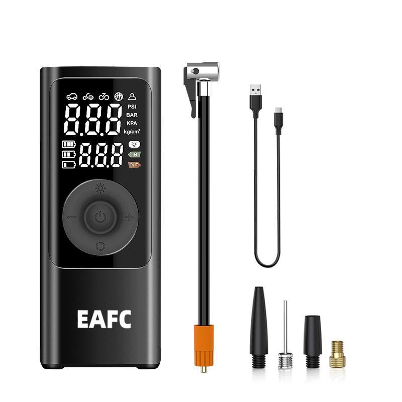 Digital Display Car Air Pump with Tire Pressure Monitor, Wireless Tire Inflator, 4500Mah Car Air Compressor, USB Rechargeable Tire Air Pump with LED Light