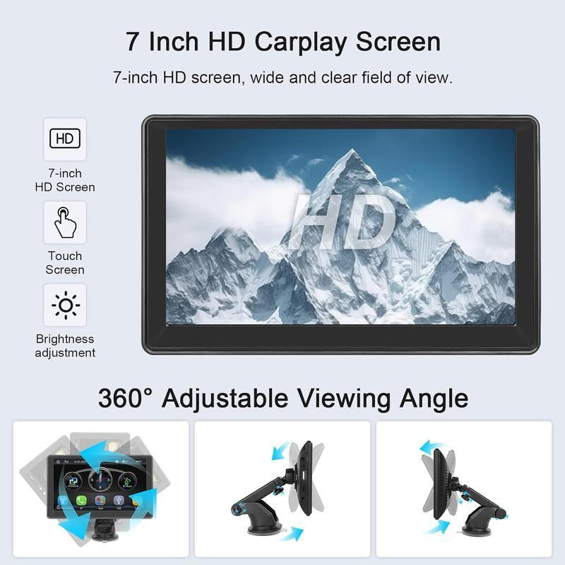 2024 Portable Carplay Screen for Car, Car Play Screen, Reverse Camera, Car Audio Receiver, Voice Control, Mirror Link, MP5