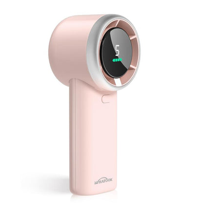 WHATOOK Handheld Turbo Fan ,5 Powerful Adjustable Speed 3800Mah Battery up to 12H Working ,For Kids Girls Boys Woman Man Home Office Outdoor Travel Pink-White-Green